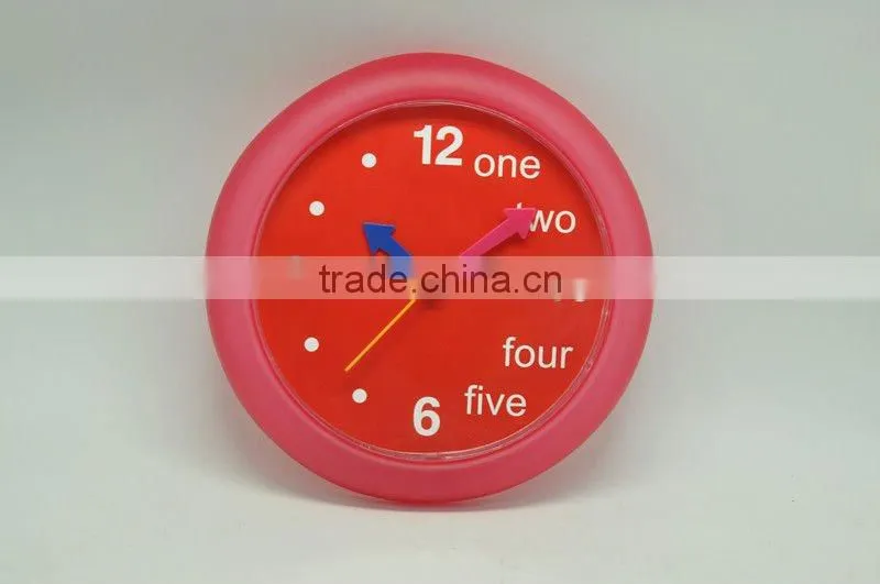 fanny new design plastic wall clock with FANCY picture for promotional gift