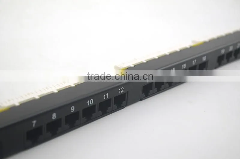 LY-PP6A-08 24 Port Cat6a Cat6 Cat5e Patch Panel Gigabit RJ45 LAN Ethernet/ Network Rack Mounted 0.5U Krone&110 Daul IDC