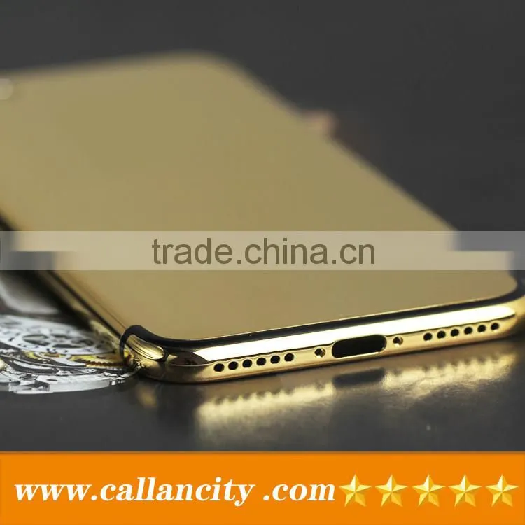 luxury plating gold for iphone 7 back gold housing cover