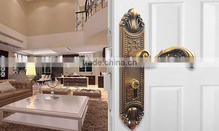 TRI-CIRCLE European style lock door lock types,Entrance doors handle lock,handle lock