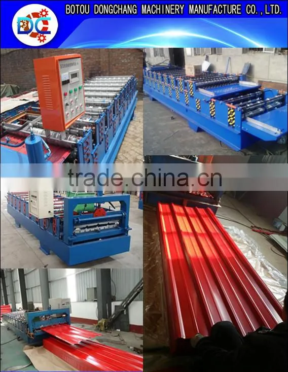 CNC Trapezoidal Profile Color Steel Roof Panel Single Cold Roll Forming Machine