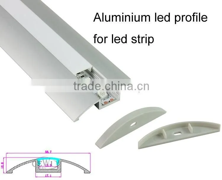 Factory direct selling low profile aluminium led profile for cabinet lighting