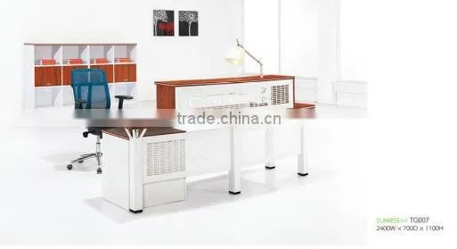 TG007 new modern office furniture reception desk with stainless steel leg