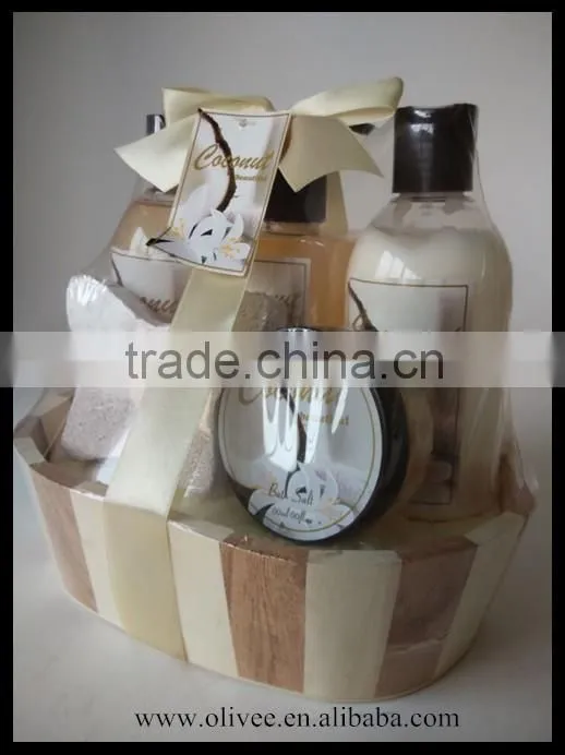 whitening moisturizing skin care set bath set with wooden box
