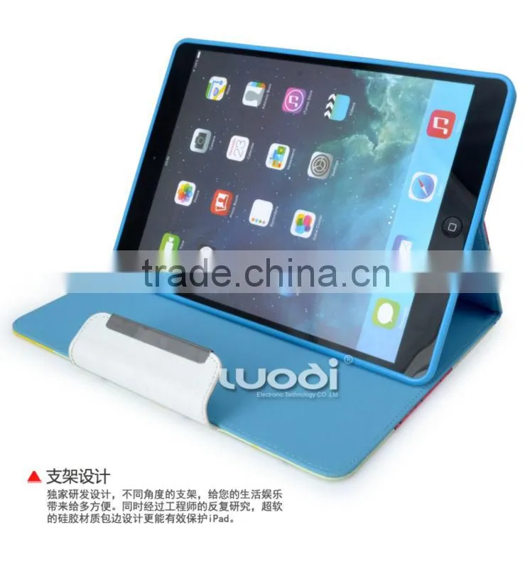 2014 New design belt clip leather case for ipad air tablet case cover for ipad case