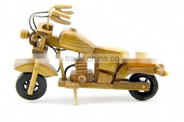 Home Decoration Wooden Crafts Motorcycle Toys