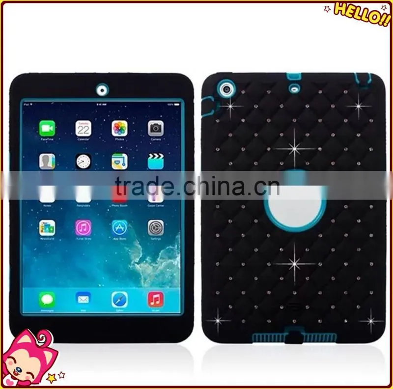 Wholesale silicone glitter diamante case for ipad mini