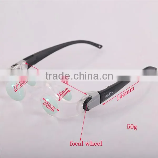 2.1X Hands free magnifier glasses for low vision