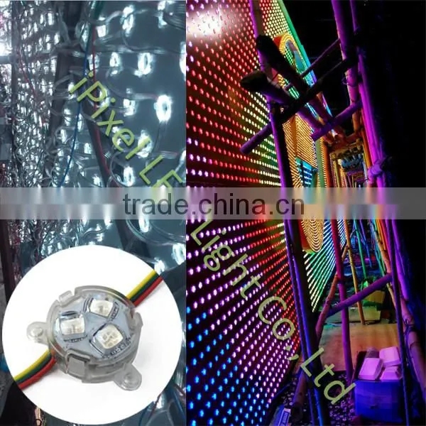 iPixel led rgb led lighting 30mm flat led string UCS1903IC Clear lens