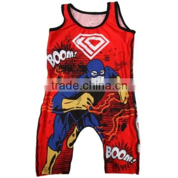 Promotional full sublimation youth wrestling singlet
