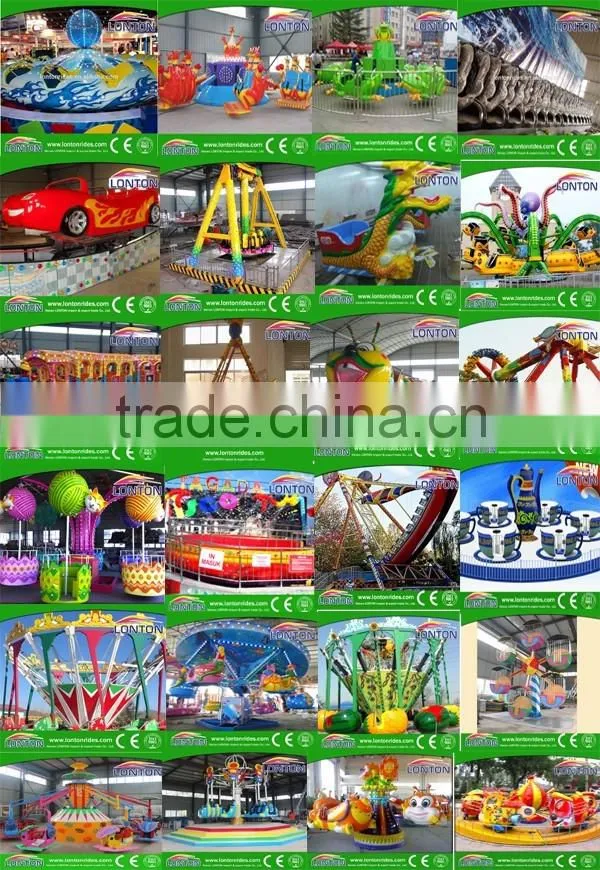 coin game machine 3/6 seats mini merry go round for children games