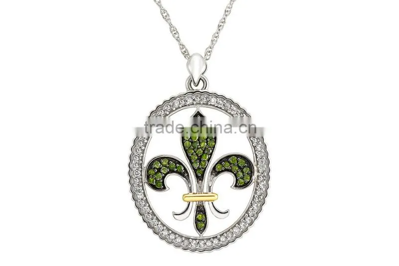 Micro pave setting silver pendants, Tree of life pendant