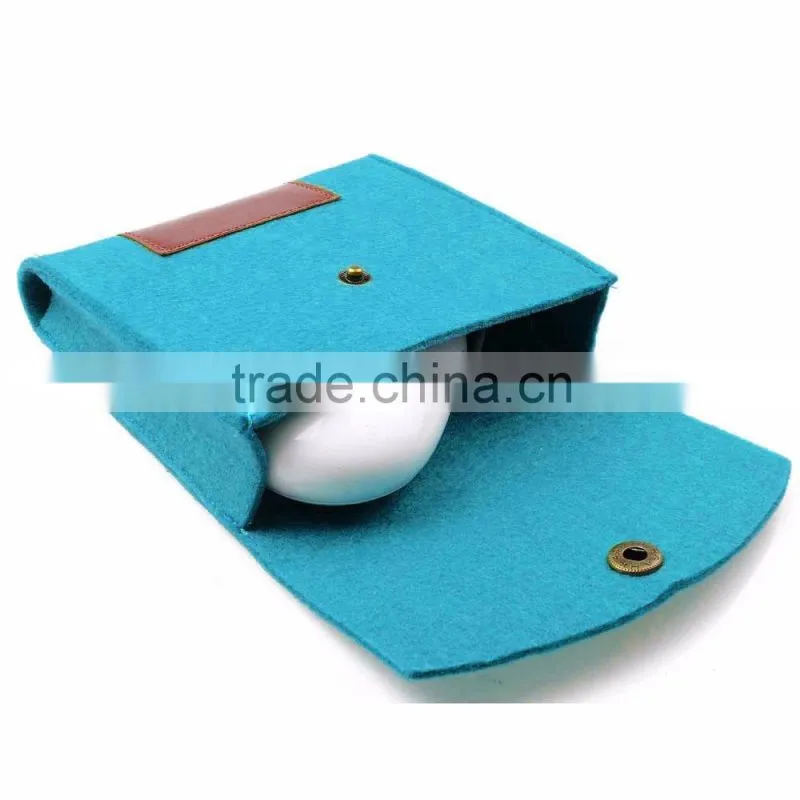 2016 new hot selling wool felt+ PU laptop sleeve bags with mouse bag for apple Macbook air pro , pro retina 11" 13.3" 15.4"