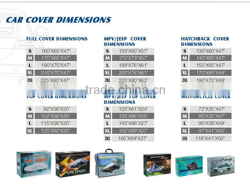PEVA & PP cotton combined material car cover