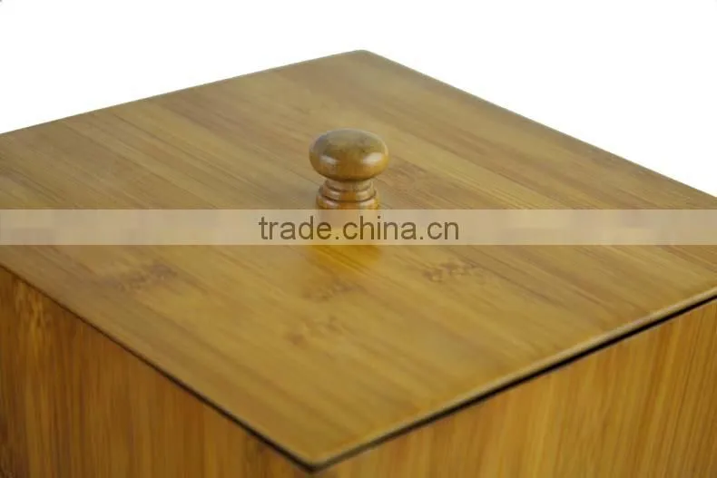 DT015/Bamboo Wooden Bath and Vanity Set Storage Box with Lids