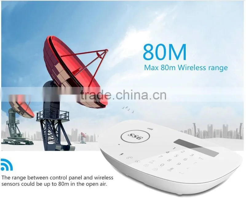 Smoke Fire Detectiron PSTN GSM Wireless Alarm System Support IOS Android APP Remote Control
