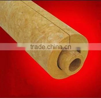 Thermal Insulation Material Torch Membrane Rockwool Pipe / Tube 100kg/m3