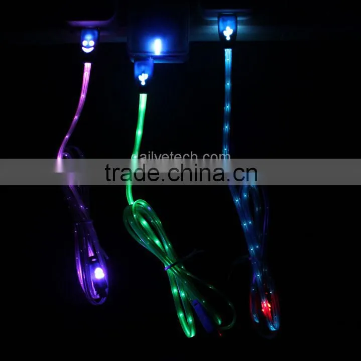 1M Colorful Micro USB LED Charging Cable for Samsung S5 S4 S3 from Dailyetech