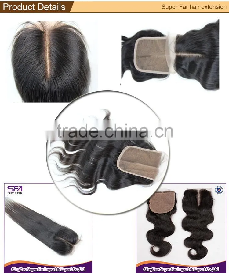 Fiber closure with invisible part, synthetic hair lace closure with baby hair
