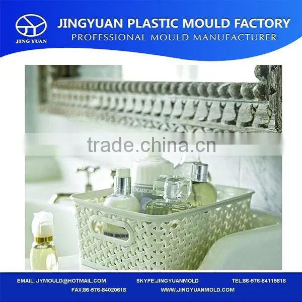 New design plastic rectangle wicker basket mould