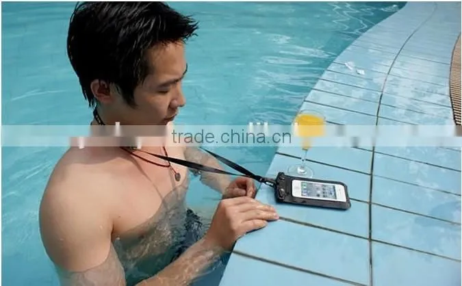 Guangdong custom fashion pink and black Smart pvc waterproof bag for mobile phone with arm belt