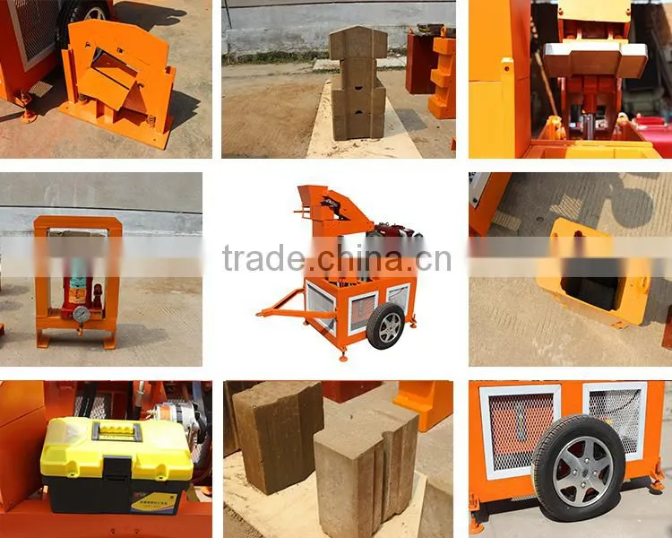 QTS1-20 dongyue hydraulic interlock soil clay brick making machine with diesel engine