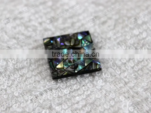 Natural abalone mosaic for jewelry making