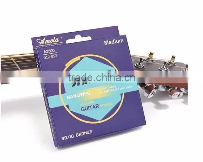 Wholesale Guitar Strings Amola A3300 Acoustic Guitar Strings better than elixir guitar strings