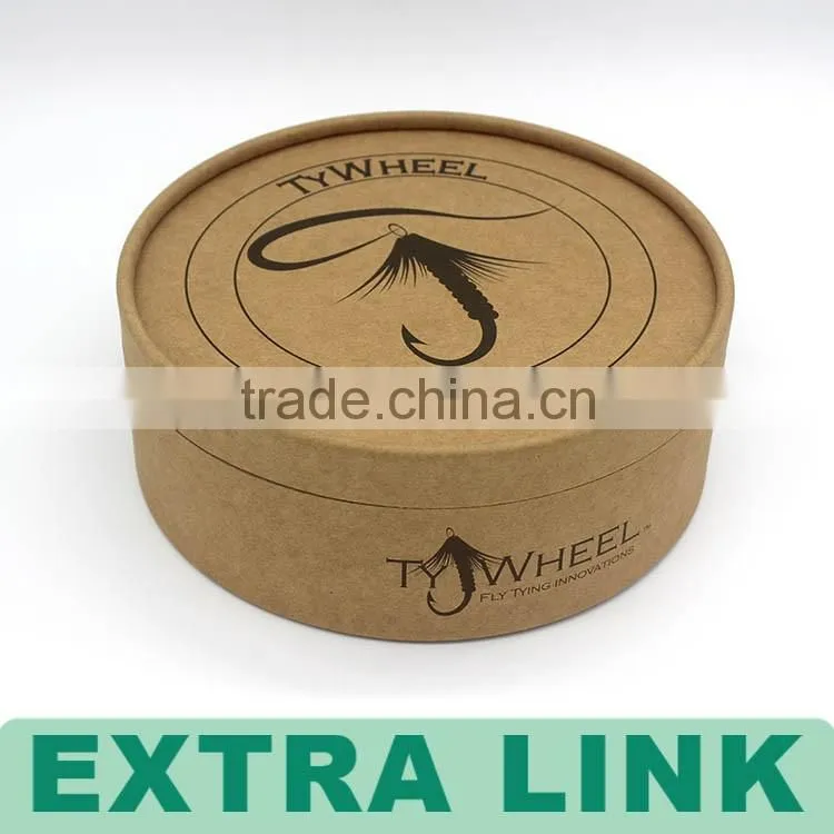 China Alibaba Supplier Customized Logo Wacth Box Round Krfat Paper Box Watch Packaging Box