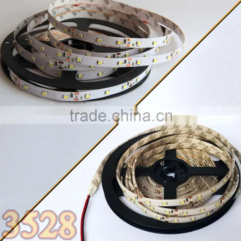 High quality Waterproof IP65 3528 60led/m Warm White flexible Led strip light