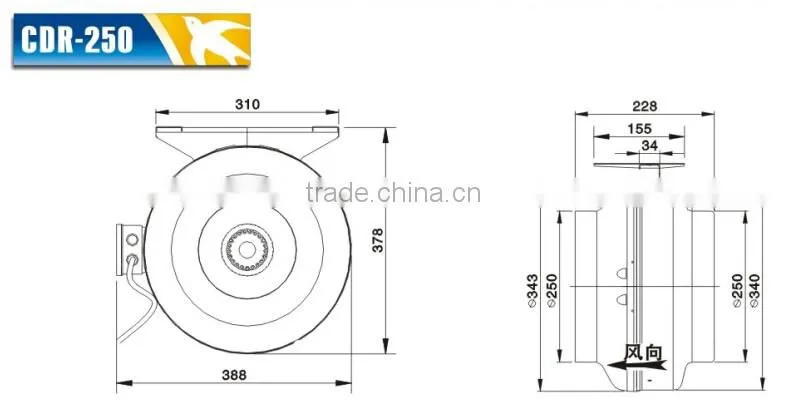 circular radial exhaust fan blower