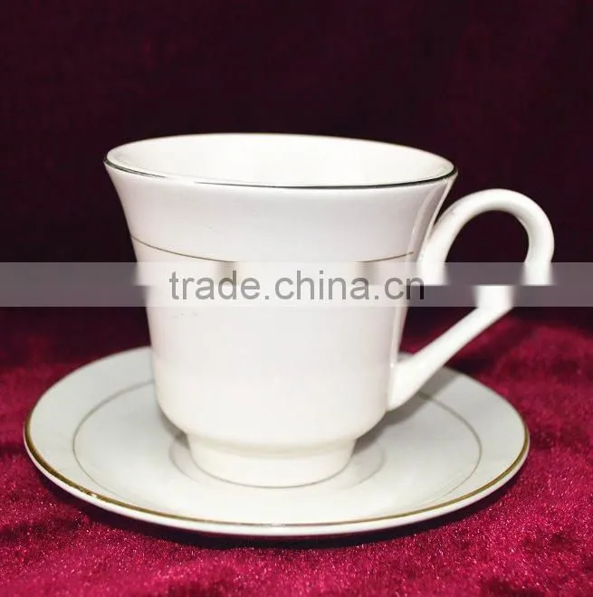 Royal design porcelain 45pcs dinner set gold rim dinnerware, plate and bowl