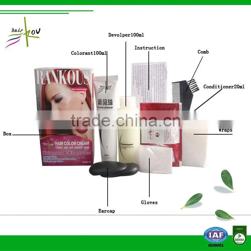 Wholesale 3D live effect permanent red hair dye