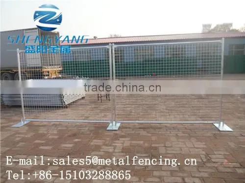 Frame finished temporary fencing with signage
