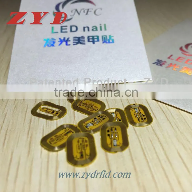 Fashional Chip Automatic LED NFC Nail sticker