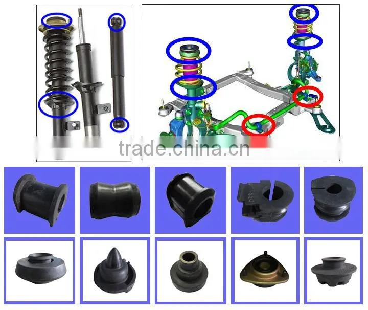 Automotive parts shock absorption rubber components