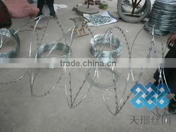 stainless steel and galvanized concertina razor wire