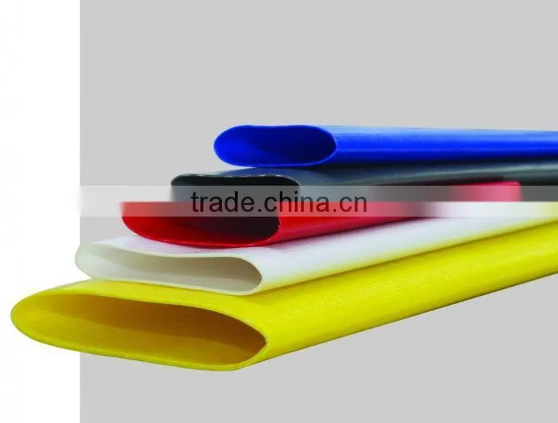 blue color lay flat water hose