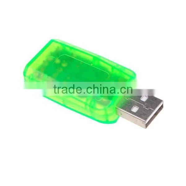 USB 2.0 to 3D 5.1 Audio Sound Card Adapter 3.5 mm for PC Laptop