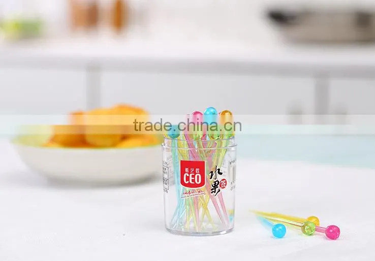 Reusable Plastic Food Fruit Dessert Cupcake Picks Set