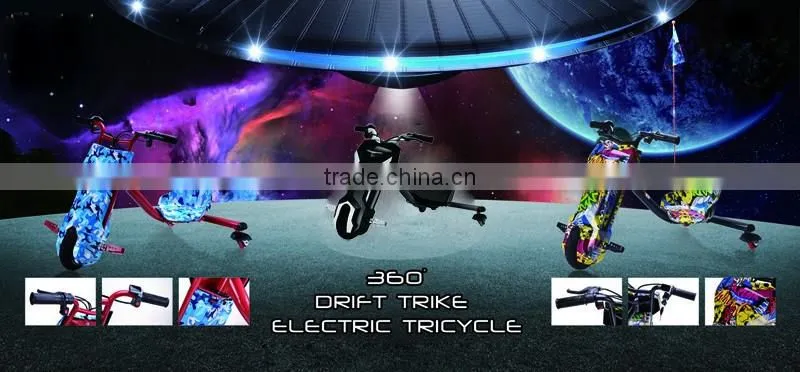36V 6.5Inch Motor Three Wheel Electric Drift Trike Bikes Kids Scooter