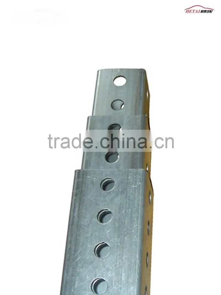 Outdoor traffic and parking road perforated square sign post