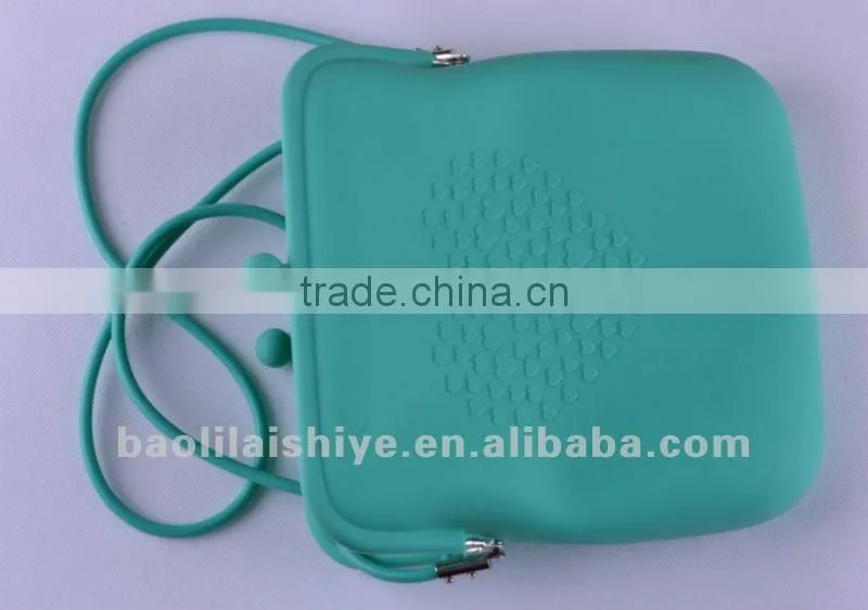 fashion girls silicone shoulder bag
