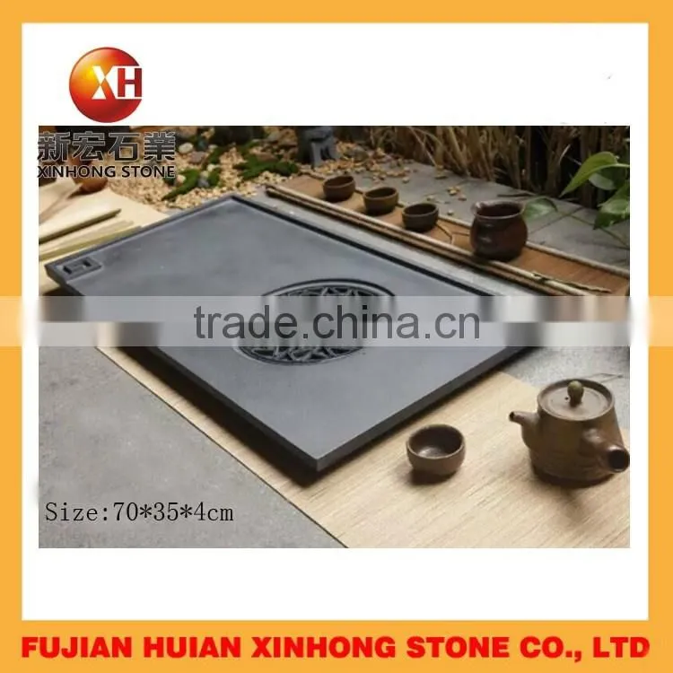 Hollow out drainage Mongolia white metal tea tray for hot sale