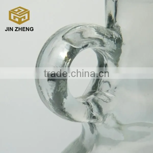 Custom empty 550ml glass bottle for wine prices with handle