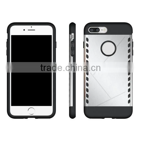 Combo phone case TPU + PC phone hull protective back cover for iPhone7 7plus