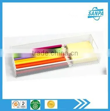 Modern Metal Mesh Office Desk Organizer Stationery Holder Pen Tray