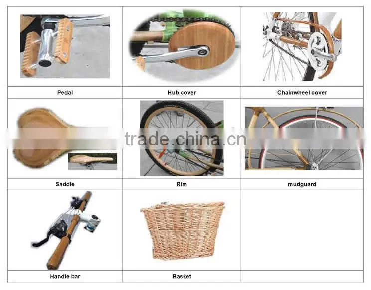 Custom-made Bamboo Bicycle Parts