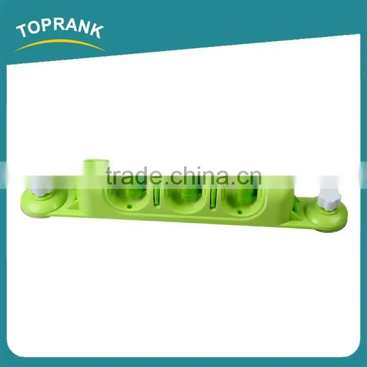 Toprank Plastic 3-Position Garage Closet Kitchen Tool Organizer Wall Mounted Mop Broom Holder Organizer With Sucker