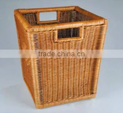 Hotel rattan towel basket